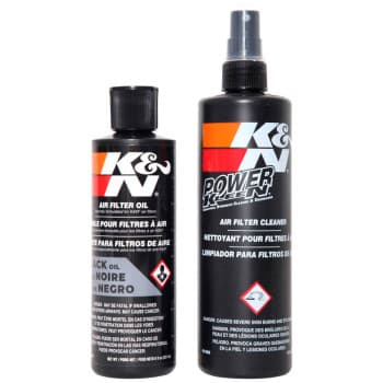 K&amp;N Kit de recharge de filtre à air avec bouteille d&#39;huile à presser (99-5050BK) K&N