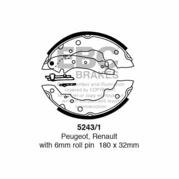 jeu de mâchoires de frein